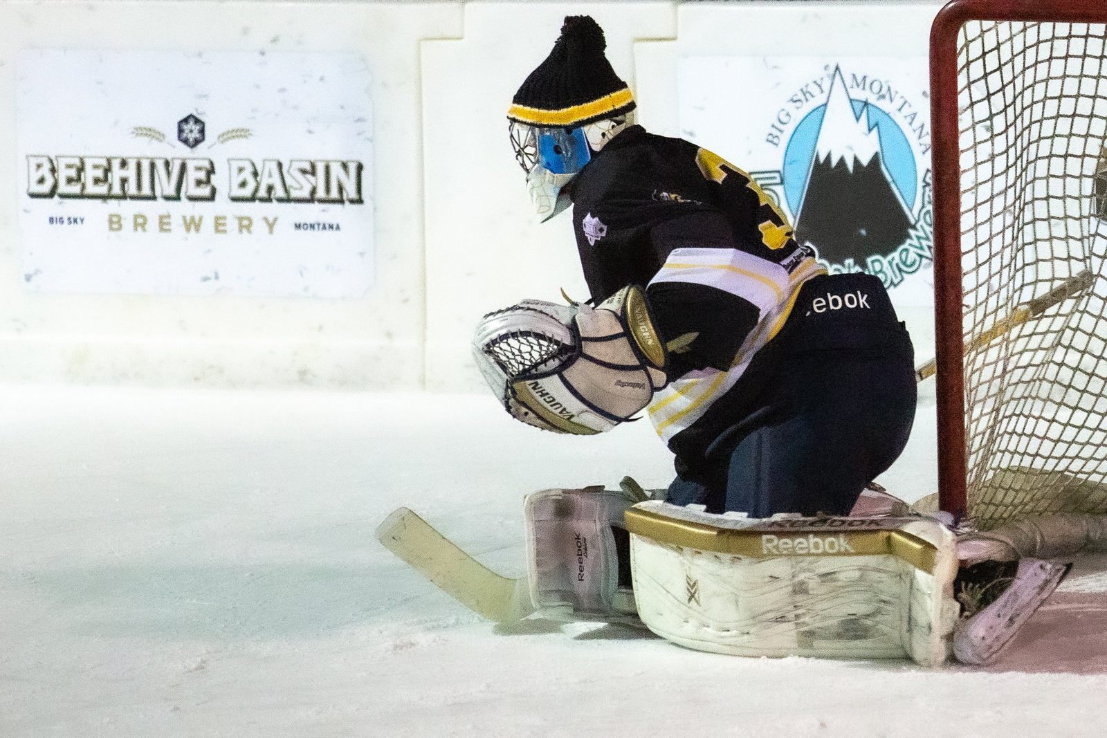  Bozeman Stinger Goalie makes a save outdoors (Photo: D Lakatos) 