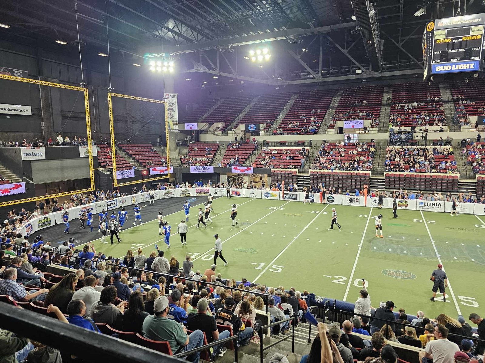  Billings Outlaws in their AFL home opener at Metra Park (Submitted Photo) 