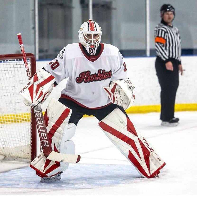 Cross with NIU in ACHA DI Hockey (Submitted Photo: Cross)