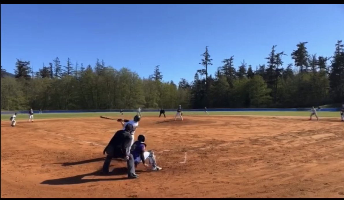 Orcas High School in a baseball game this year (OHS Athletics)