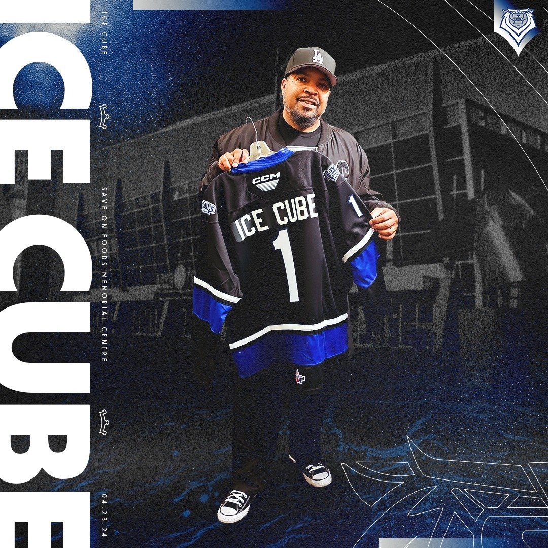  Ice Cube with a WHL Victoria Royals Sweater (Photo: Victoria Royals/Facebook) 