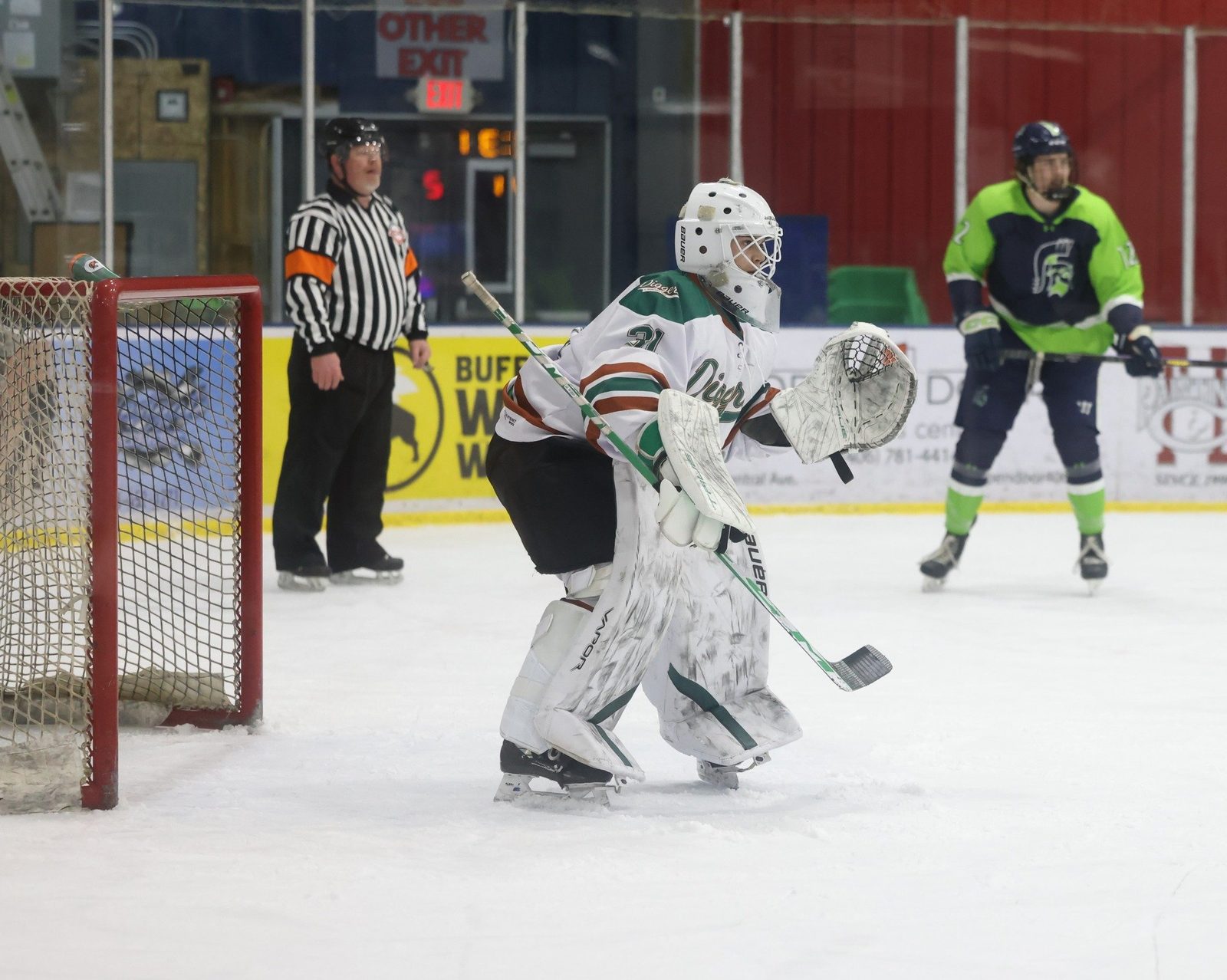 Goaltender Joe Rolfson squares up for a shot (Photo Credit: Lisa Schake)