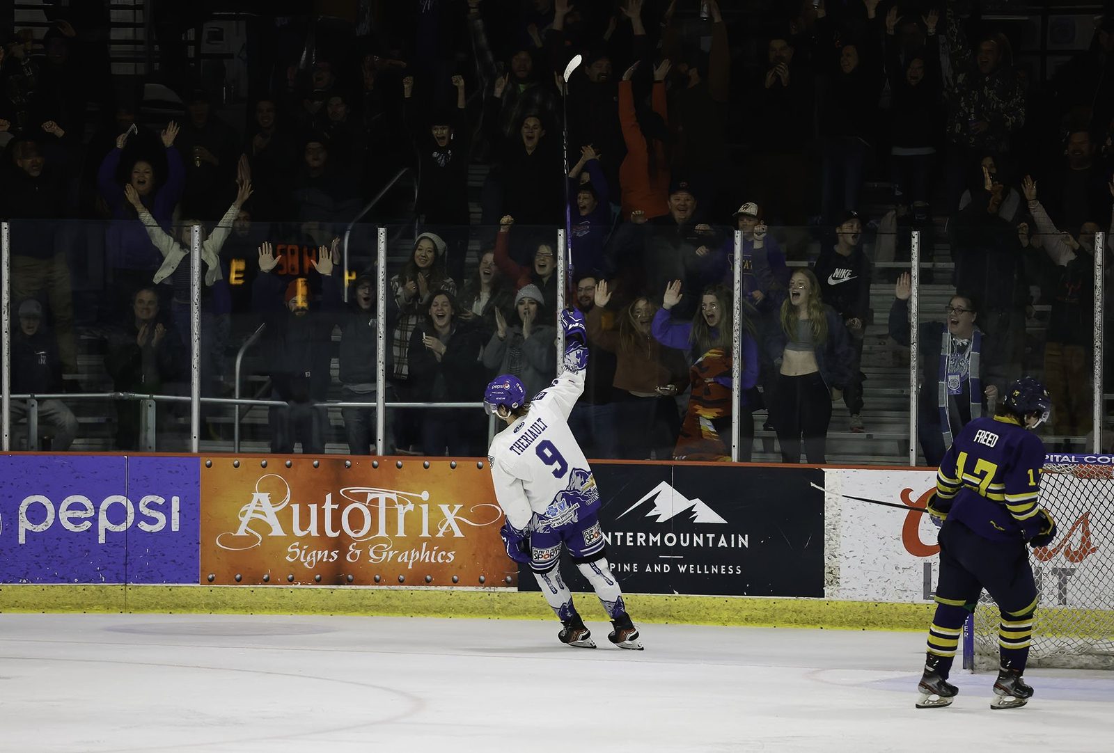 A celebration in a game against Sheridan (Photo: Kiera Marshall)