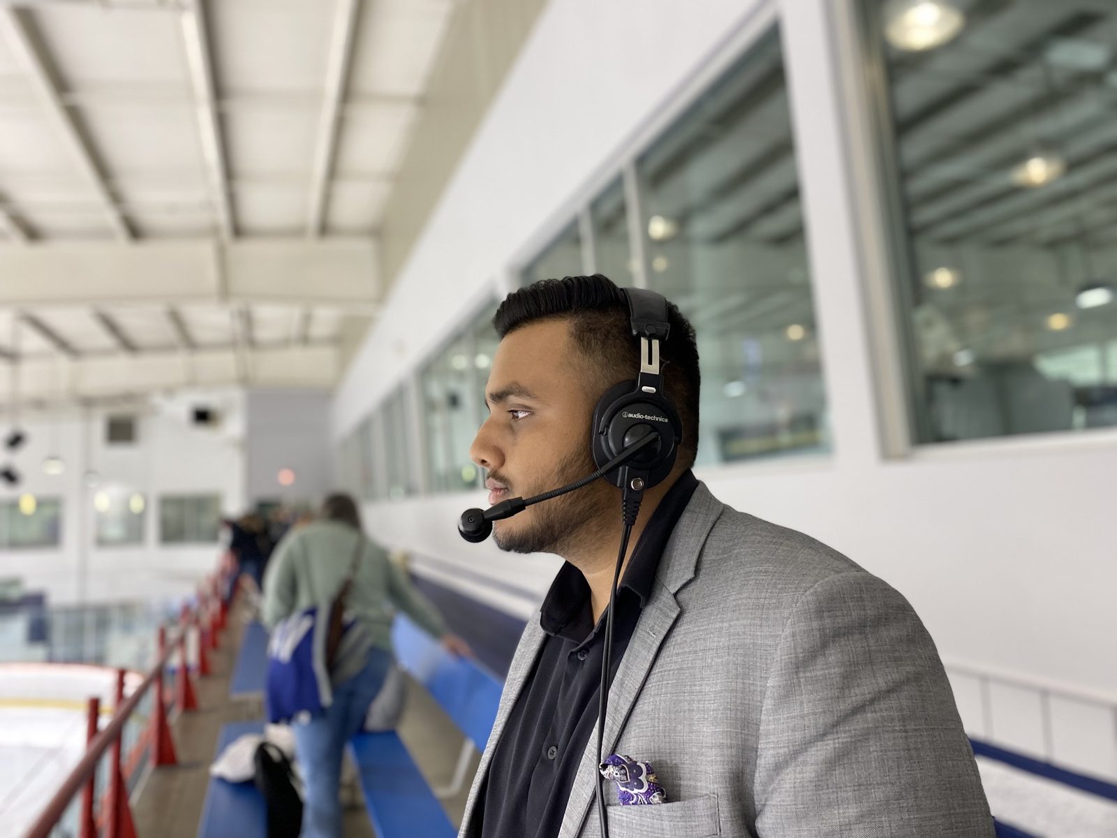  Lalli Calling the game at a BC Hockey Arena 