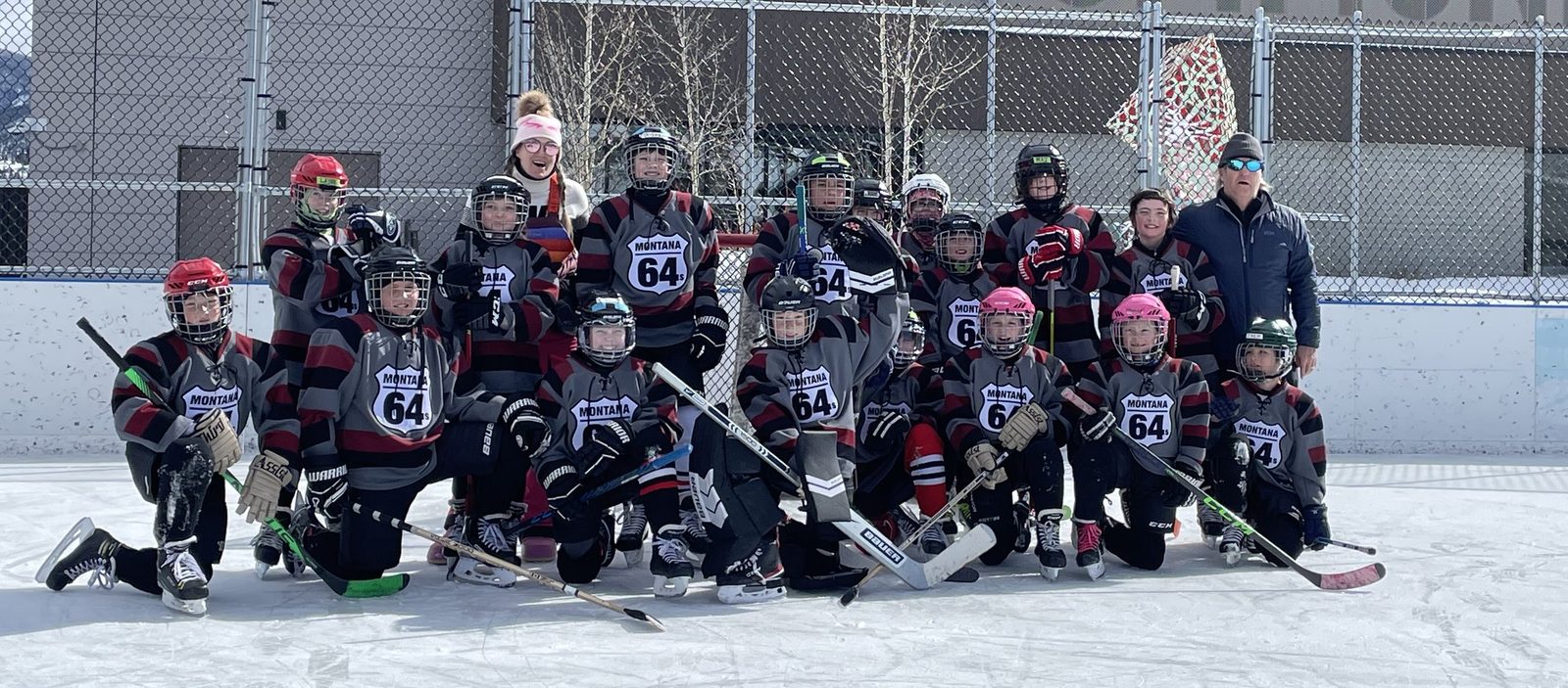 Montana 64s U14/mixed Aged players at the Hockey Event in Big Sky (Submitted Photo)